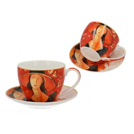 Filiżanka Carmani 250ml ze spodkiem - A. Modigliani, Kobieta w kapeluszu - 2